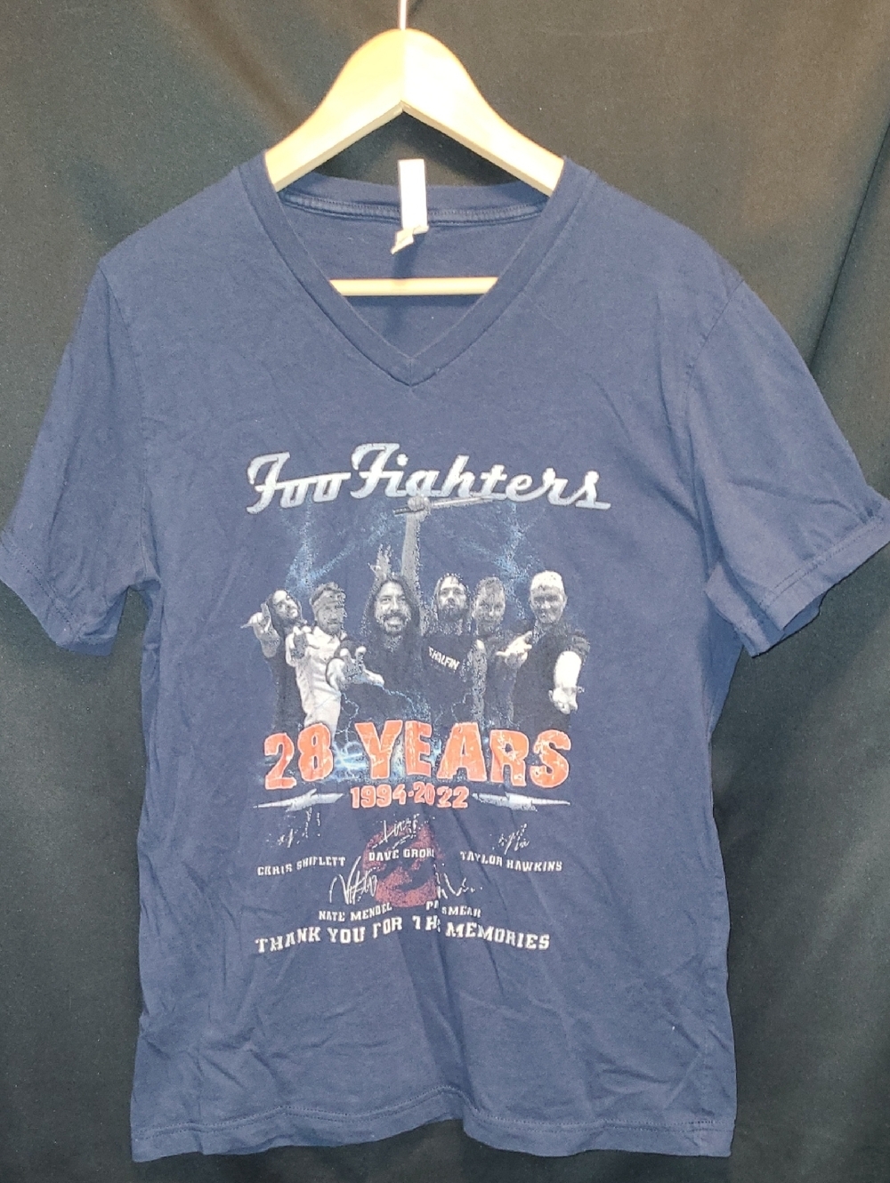 Commemorative tribute tee celebrating 28 years of the Foo Fighters (1994–2022),